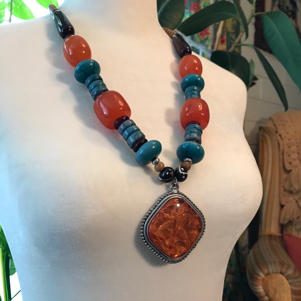 Colorful Beaded Boho Necklace